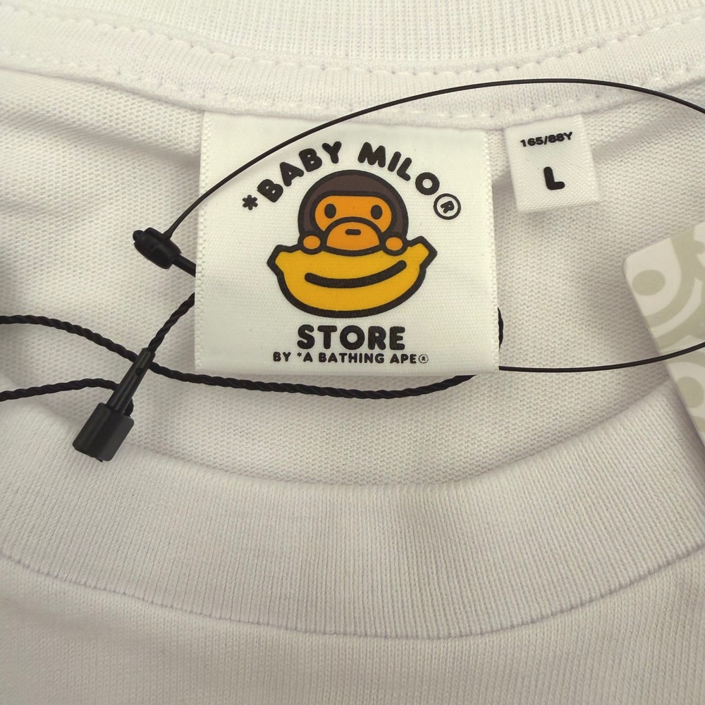 NWT A Bathing Ape BAPE Baby Milo Store White Camo Graphic T-Shirt Mens Large - Picture 3 of 10